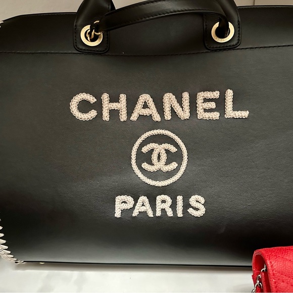 Chanel large Deauville bag with crochet. Extremely rare bag! - Picture 10 of 10